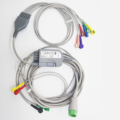 4 Leads 6 Leads TPU ECG Cables And Leadwires For Patient Monitor